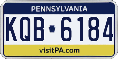 PA license plate KQB6184