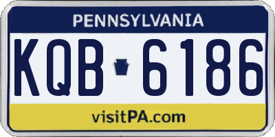 PA license plate KQB6186