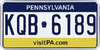 PA license plate KQB6189