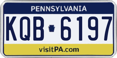 PA license plate KQB6197