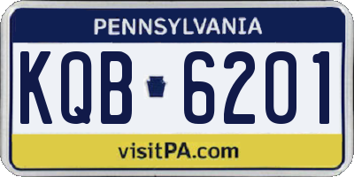 PA license plate KQB6201