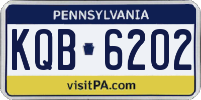 PA license plate KQB6202