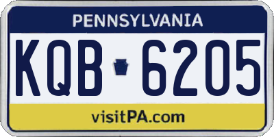 PA license plate KQB6205