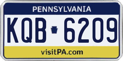 PA license plate KQB6209