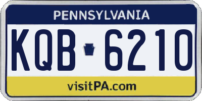 PA license plate KQB6210