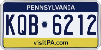 PA license plate KQB6212