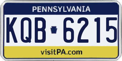 PA license plate KQB6215
