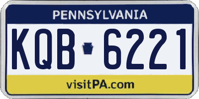 PA license plate KQB6221