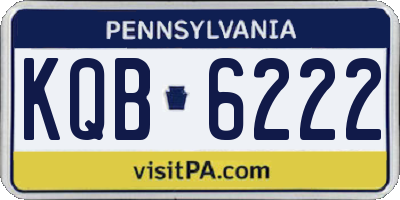 PA license plate KQB6222