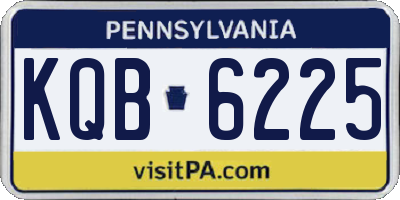 PA license plate KQB6225