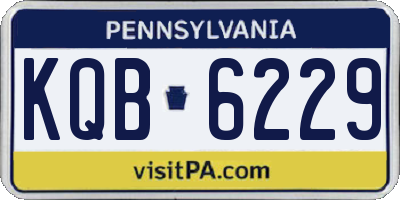 PA license plate KQB6229