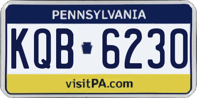 PA license plate KQB6230
