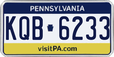 PA license plate KQB6233