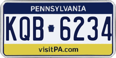 PA license plate KQB6234