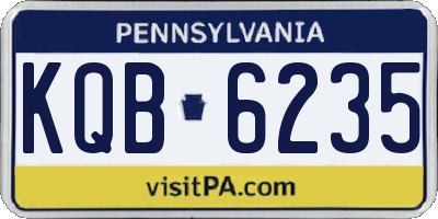 PA license plate KQB6235