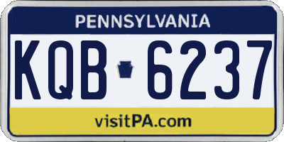 PA license plate KQB6237