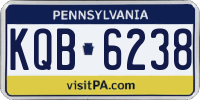PA license plate KQB6238