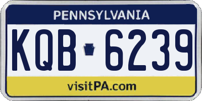 PA license plate KQB6239