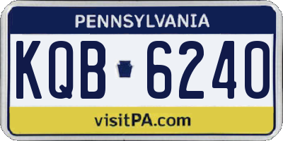 PA license plate KQB6240