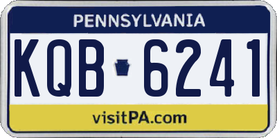 PA license plate KQB6241