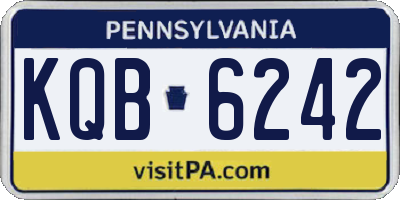 PA license plate KQB6242