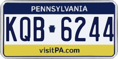 PA license plate KQB6244