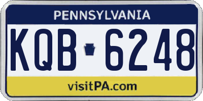 PA license plate KQB6248