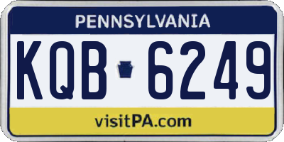 PA license plate KQB6249