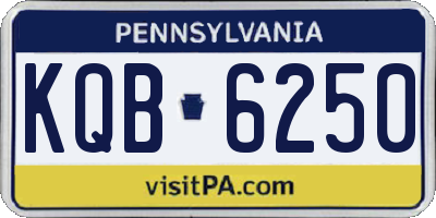 PA license plate KQB6250