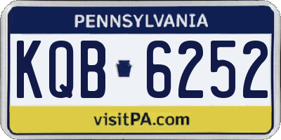 PA license plate KQB6252
