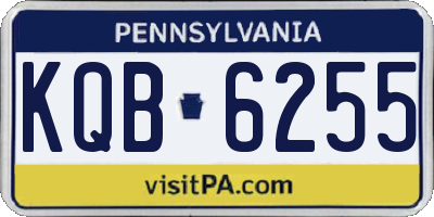 PA license plate KQB6255