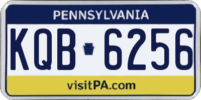 PA license plate KQB6256