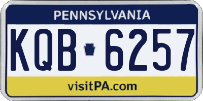 PA license plate KQB6257