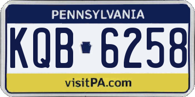 PA license plate KQB6258