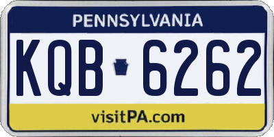 PA license plate KQB6262