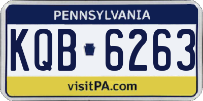 PA license plate KQB6263