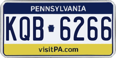 PA license plate KQB6266