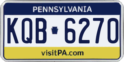 PA license plate KQB6270
