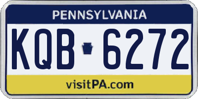PA license plate KQB6272