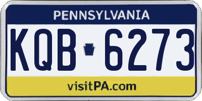 PA license plate KQB6273