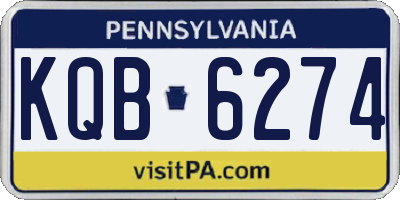 PA license plate KQB6274