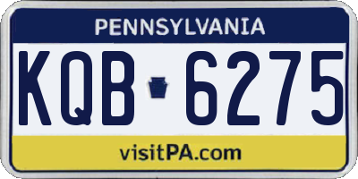 PA license plate KQB6275