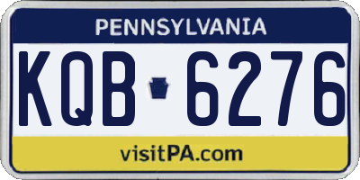 PA license plate KQB6276