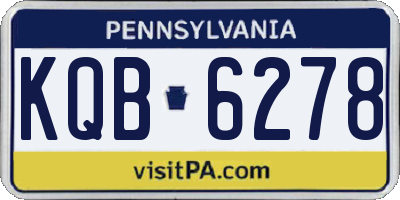 PA license plate KQB6278