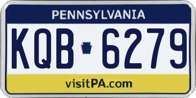 PA license plate KQB6279