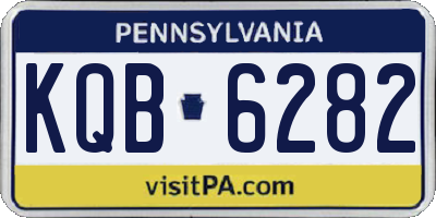 PA license plate KQB6282