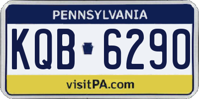 PA license plate KQB6290