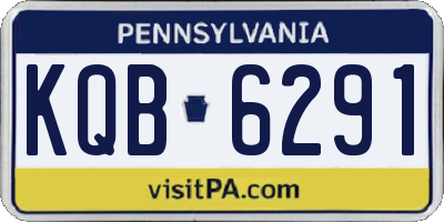 PA license plate KQB6291