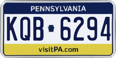 PA license plate KQB6294