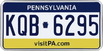 PA license plate KQB6295